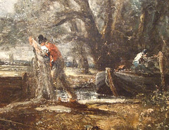 Detail of the Sketch for A Boat Passing a Lock by Constable in the Philadelphia Museum of Art, August 2009