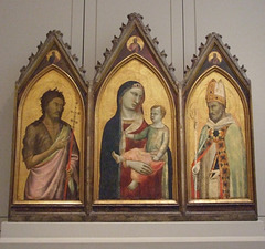 Altarpiece with the Virgin and Child and Saints John the Baptist and Giles by Bernardo Daddi in the Philadelphia Museum of Art, August 2009