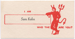 I Am Sam Kahn, Who the Devil Are You?