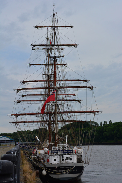 Tall Ship,Stavros S.Niarchos. At Spillers Wharf Newcastle
