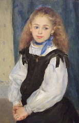 Detail of the Portrait of Mademoiselle Legrand by Renoir in the Philadelphia Museum of Art, January 2012