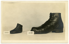 Small Shoe, 1882. Big Shoe, 1926.