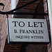Real Estate Sign in Franklin Court in Philadelphia, August 2009