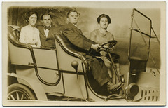 Two Couples in a Car, Novelty Photo Studio, Pittsburgh, Pa.