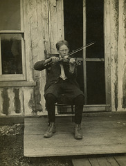 Fiddling on the Porch (Cropped)