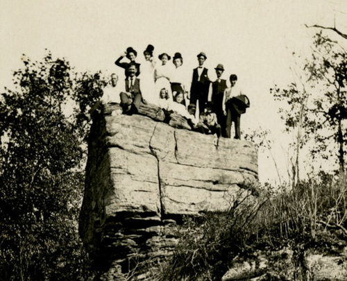 A Small Crowd on a Big Rock (Cropped)
