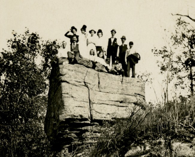 A Small Crowd on a Big Rock (Cropped)