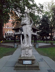 Statue of King Charles II in Soho Square in London, May 2014