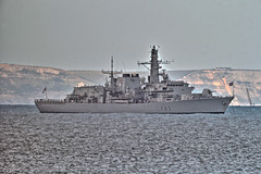 DUKE class Type 23 frigate HMS St Albans (F83) in Weymouth Bay