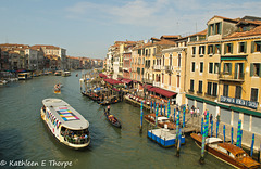 Venice - Rialto Bridge view of the Grand Canal -  060114-028
