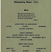 Thanksgiving Dinner Menu, Hood College, Frederick, Md., 1914