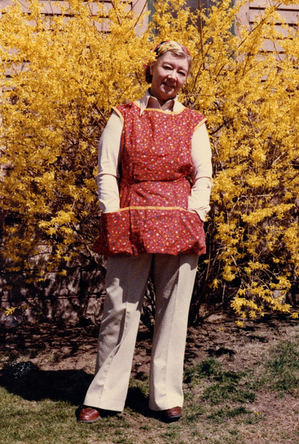 Proud of Her Forsythia