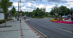 View from Barrack Road to the Princes Gardens corner with High Street - Aldershot