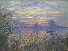 Detail of Marine View with a Sunset by Monet in the Philadelphia Museum of Art, August 2009