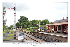 KESR Northiam Station & crossing - 7.8.2014