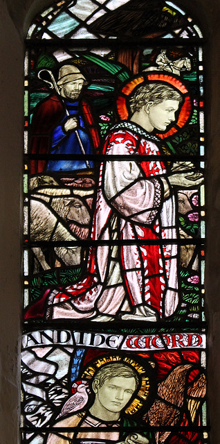 Detail of Stained Glass by Margaret Rope, Blackhall Church, Suffolk