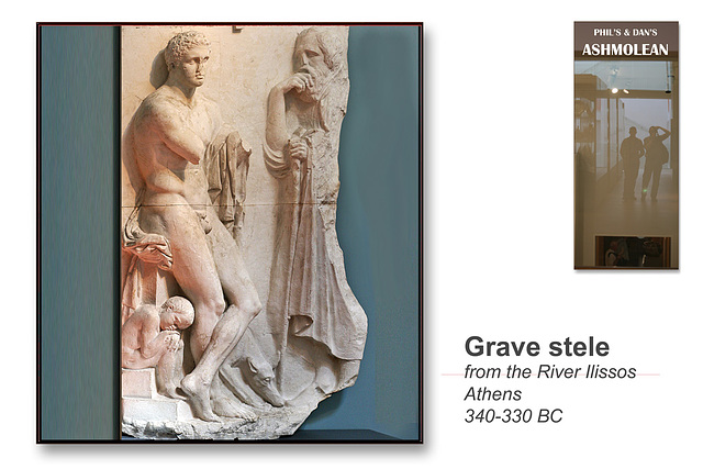 Greek grave stele 330BC - The Ashmolean Museum - Oxford - 24.6.2014