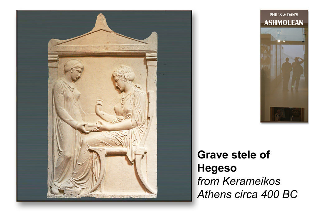 Greek grave stele 400BC - The Ashmolean Museum - Oxford - 24.6.2014