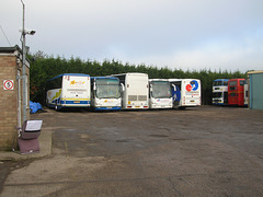 DSCN1241 Burtons Coaches line up at Haverhill