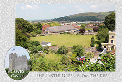 Lewes Castle - 23.7.2014 - the Castle Green from the Keep