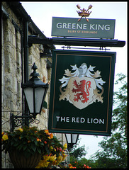Marston Red Lion pub sign