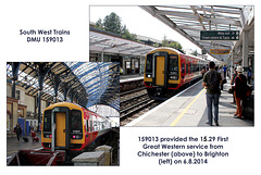 SWT 159013 - Chichester to Brighton - 6.8.2014