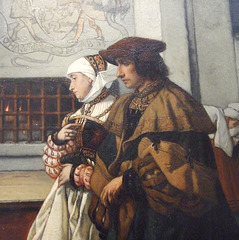 Detail of Faust and Marguerite by Leys in the Philadelphia Museum of Art, January 2012