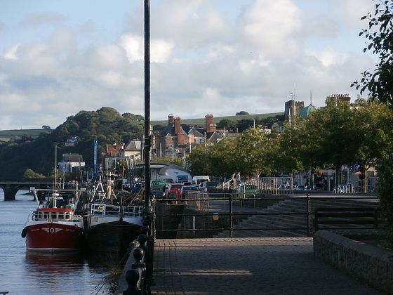 Looking down the quay