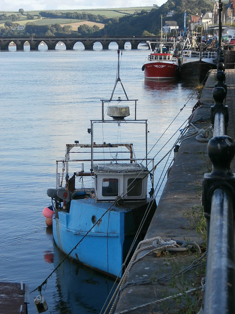 Some of the boats moored up along the quayside