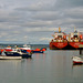 Laid up ships in Portland, Dorset