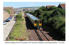 Southern 313 216 - Seaford - 13.7.2014