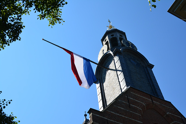 Dutch Flag at half mast