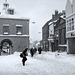Shopping must continue, despite the snow. Dursley, c.1980