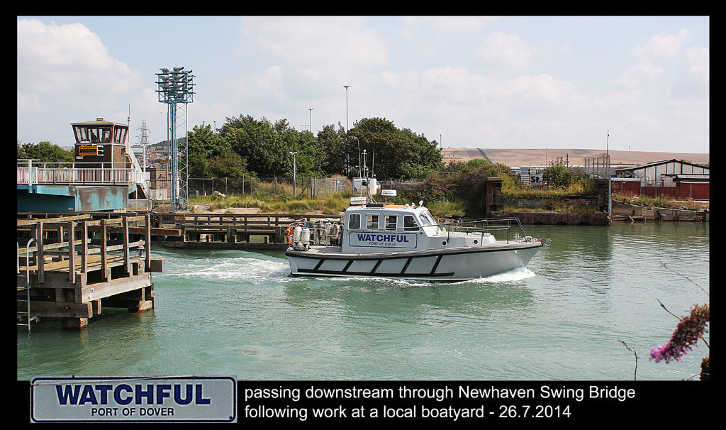 Watchful of Dover Port - Newhaven Swing Bridge - 26.7.2014