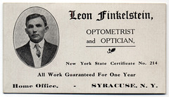 Leon Finkelstein, Optometrist and Optician, Syracuse, N.Y.