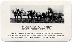 Howard C. Frey, Refurbisher of Conestoga Wagons