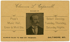 Clarence L. Capewell, Manager, Popp's Music Hall, Baltimore, Md.