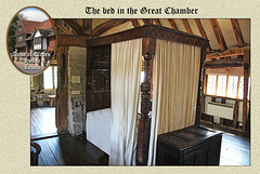 Anne of Cleves' house - The bed in the Great Chamber - Lewes 23 7 2014