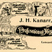 J. H. Kanarr, Professional Hypnotist, Lancaster, Pa.