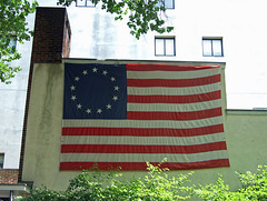 Flag at the Betsy Ross House in Philadelphia, August 2009