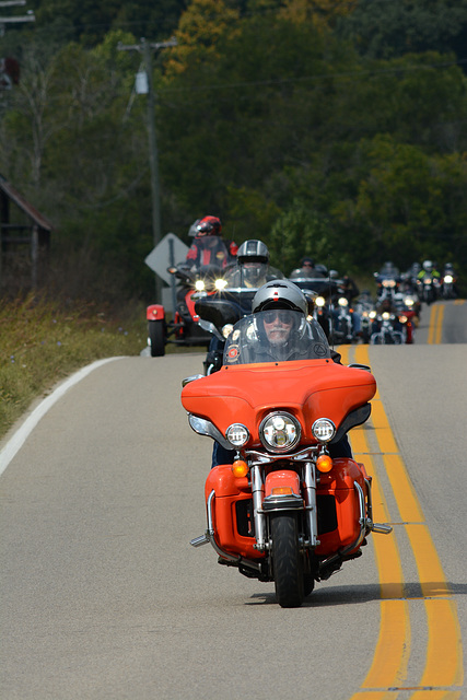 Motorcycle memorial for Marjorie