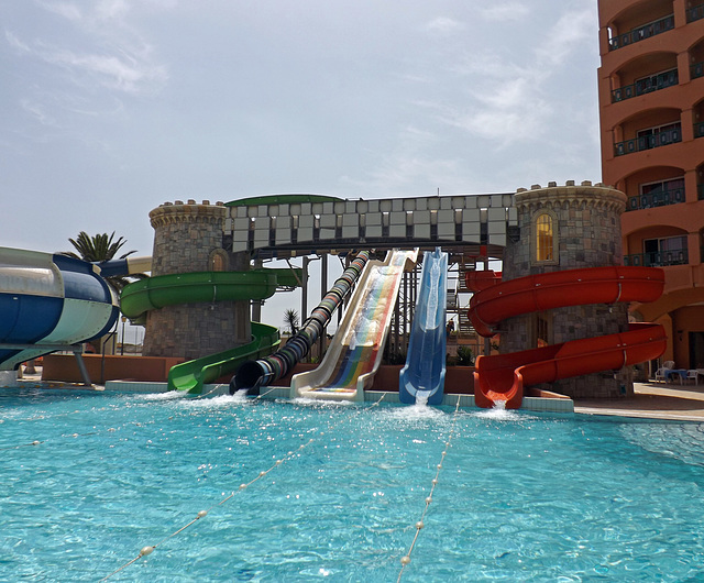 The Aqua Park at the Hotel Marabout in Sousse, June 2014