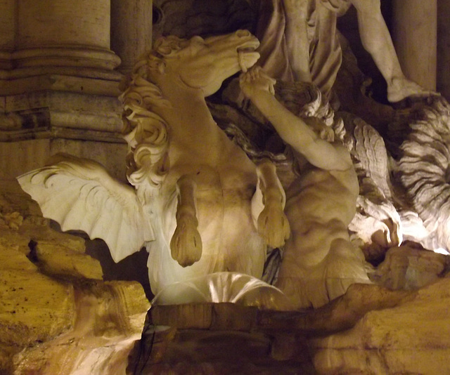 Detail of The Fountain of Trevi at Night, June 2012