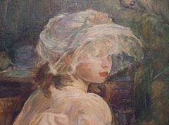 Detail of Young Girl with a Basket by Berthe Morisot in the Philadelphia Museum of Art, August 2009