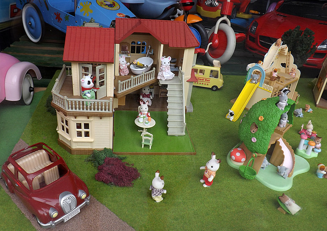 Sylvanian Families Display in Little Big Town Toy Store in Rome, June 2014