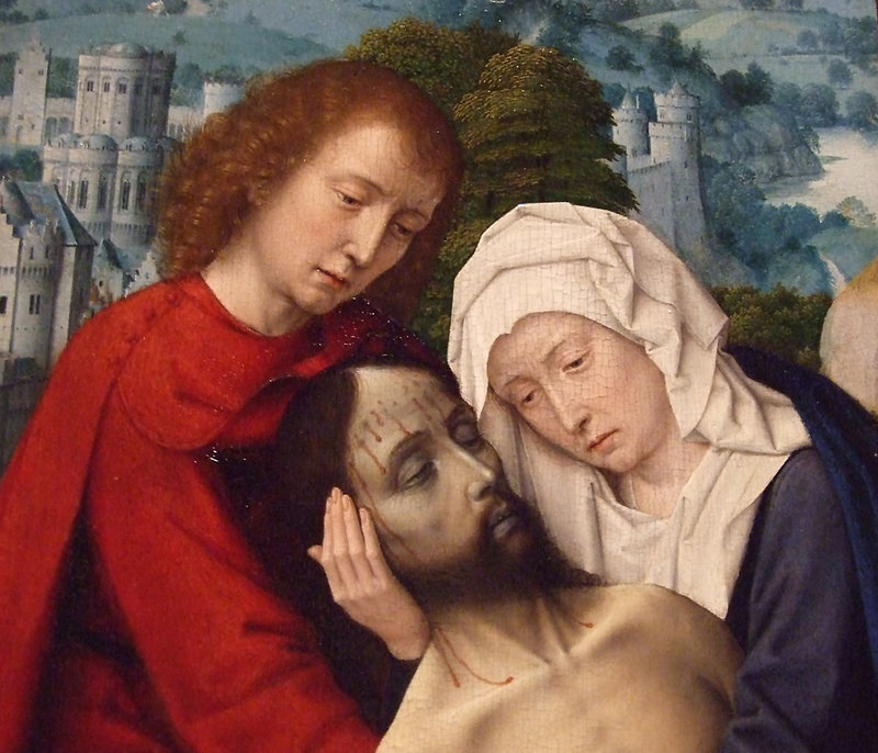 Detail of the Lamentation by Gerard David in the Philadelphia Museum of Art, August 2009
