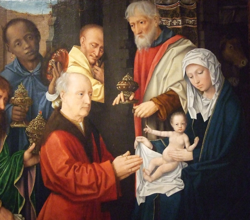 Detail of Epiphany by the Workshop of Gerard David in the Princeton University Art Museum, July 2011