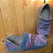 felted slippers - blue1)