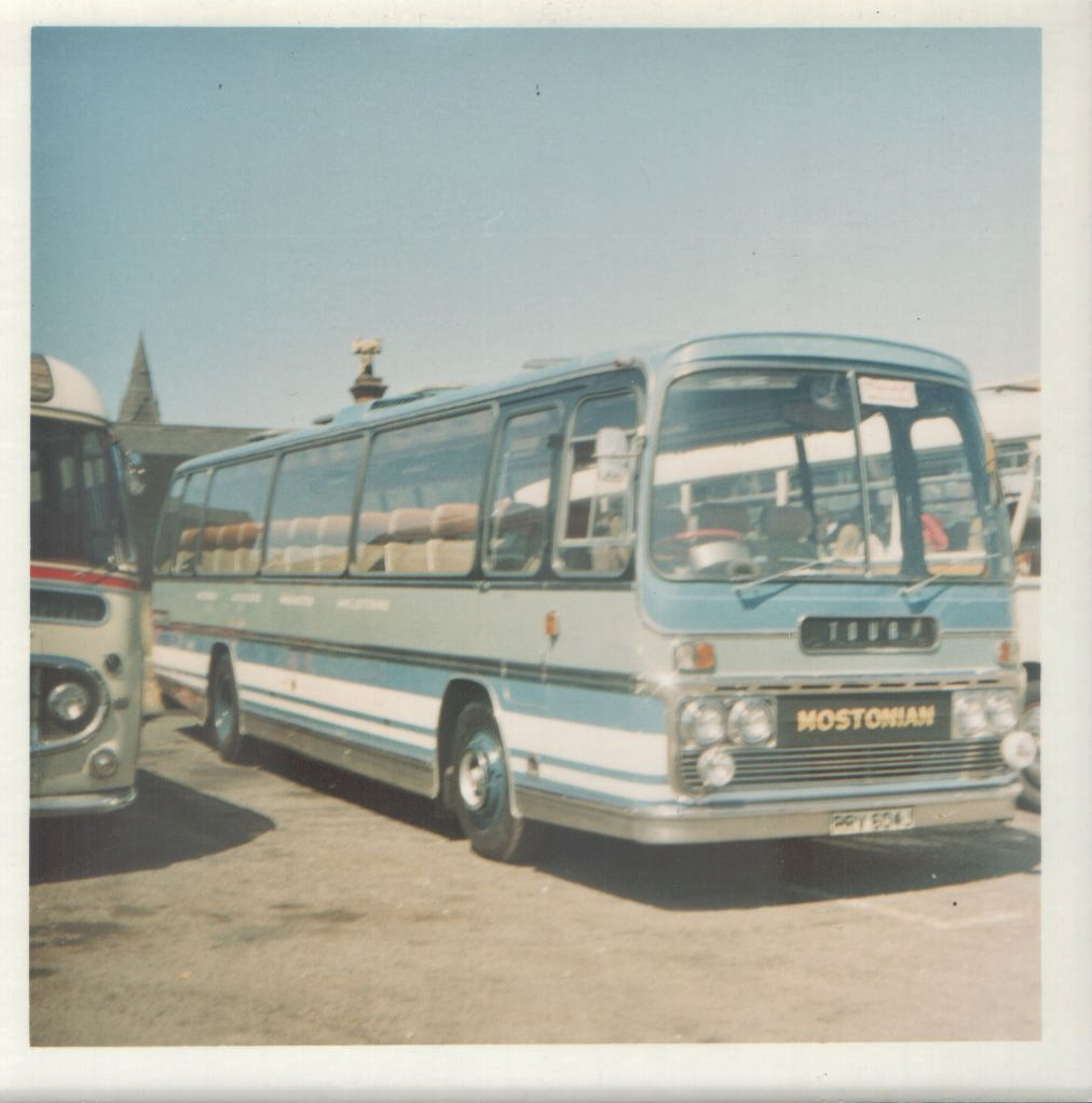 Mostonian Coaches RRV 604J in Rhyl - July 1973