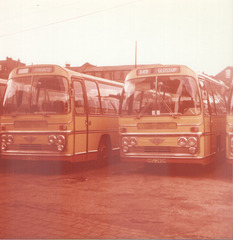 Yelloway HVU 244N and HVU 245N in Rochdale - Sep 1978